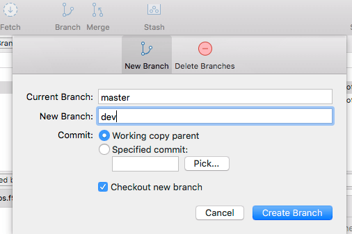 Create branch